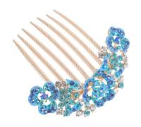 MERRYHAPY Peine De Flores De Strass Para Novia Accesorio De Cabello Elegante Para Bodas y Fiestas Peina Decorativa Para Recogidos y Peinados Especiales Adorno Delicado Para Ocasiones Únicas