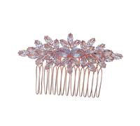 MERRYHAPY Peine De Pelo De Novia Cristales Accesorio De Boda Elegante y Delicado Peine Lateral De Piedras De Rhinestone Para Fiestas y Celebraciones