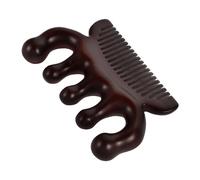 MERRYHAPY Peine Masajeador de Madera de Sándalo con Dientes Anchos y Diseño de Bolas para Masaje de Cabelludo y Cuello Peine Multifuncional para Mejorar Circulación y Cuidado Capilar