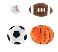 MERRYHAPY Pelota de Rugby de Peluche Creativa de 12 Cm, Ligera Felpa, Adecuado para Fiestas de Cumpleaños al Aire Libre