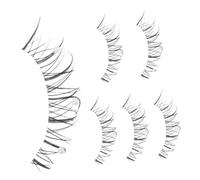 MERRYHAPY Pestañas Dramáticas De Manga Con Perlas Para Cosplay y Actuaciones Escenario Pestañas Curly Naturales y Falsas Para Mujeres Largas y Brillantes