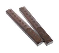 MERRYHAPY Pisapapeles de Pintura de Madera Marrón para Escritorio, Par de Peso de Papel para Caligrafía y Escritura de Caracteres Chinos en Casa