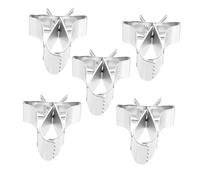 MERRYHAPY Porta Comida para Pájaros Clip Resistente, Accesorio Portátil De Acero Inoxidable, 5 Piezas Pequeñas para Jaulas, Comedero De Frutas para Loros y Aves Pequeñas