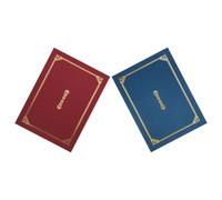 MERRYHAPY Portadocumentos A4 para Certificados 2 Fundas Estampado Dorado en Burdeos y Azul Oscuro, Carpeta para Documentos de Graduación y Certificados de Matrimonio