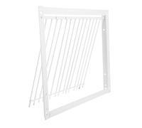 MERRYHAPY Puerta Trampa para de Metal Reforzado Marco Resistente para Jaula Interior Fácil Limpieza y Mantenimiento Puerta de Entrada Unidireccional para Hogar y Jaulas de