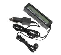 MERRYHAPY Reloj Digital para Coche con Termómetro Interior y Exterior Monitor de Voltaje Pantalla LED Bicolor Naranja y Azul Multifunción