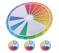 MERRYHAPY Rueda de Colores de Papel 4 Piezas, Herramienta Compacta y Duradera para Mezclar Pintura, Guía de Aprendizaje Adecuado para Diseñadores y Pintores