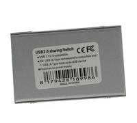 MERRYHAPY Selector USB De Compartición Automática 2.0 para Impresora y Escáner, Conmutador para Oficina y Hogar, Dispositivo Bidireccional para Compartir Periféricos, Color Negro