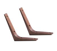 MERRYHAPY Soportes para estantes de madera maciza, 2 piezas, soporte perforado para fijar estantes de flores, accesorios para decoración de pared y oficinas