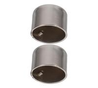 MERRYHAPY Tapas para Decoración Hogar para del de Instalar Hotel Fáciles de Barras Cortina Decorativas de Aleación Plateada, 2 Piezas para Extremos de Varillas de 28mm