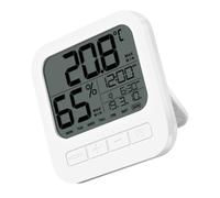 MERRYHAPY Termómetro Higrómetro Digital Interior con Sensor de Alta Precisión Pantalla LCD Multifunción con Fecha y Alarma Medición Precisa de Temperatura y Humedad para Hogar y Diseño