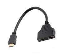 MERRYHAPY Video Splitter Adaptador Doble Salida con Conector Chapado para Monitor Tv Proyector Consola Uso Oficina y Hogar