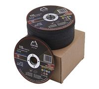 Merryland Disco de Corte 115 Metal para Amoladora Angular, 115 X 1,0 X 22,23 mm Disco Corte 50 Piezas, Acero INOX Hierro, Bravo-Line B13071042