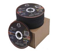 Merryland Disco de Corte 115 Metal para Amoladora Angular, 115 X 1,0 X 22,23 mm Disco Corte 50 Piezas, Acero INOX Hierro, Craft-Line C13071042