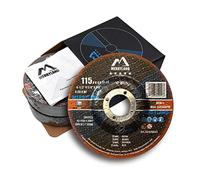 Merryland Disco de Desbaste 115 Metal para Amoladora Angular, 115 X 6,0 X 22,23 mm Disco Amoladora 10 Piezas, Acero Hierro, Experto-Line E31076043