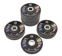 Merryland Disco de Láminas Lijadoras 125 Metal para Amoladora Angular, 125mm Grano 40 60 80 120 Misto T29 Disco Láminas 20 Piezas, Corindón De Circonio Azul Acero INOX Hierro, Craft-Line FC1108014-20