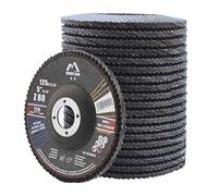 Merryland Disco de Láminas Lijadoras 125 Metal para Amoladora Angular, 125mm Grano 80 T29 Disco Láminas 20 Piezas, Corindón De Circonio Azul Acero INOX Hierro, Craft-Line FC1108414-20