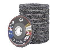 Merryland Disco de Limpieza 125 Pintura Óxido para Amoladora Angular, 125mm Negro Disco de Decapado Disco CSD 10 Piezas, Disco Abrasivo para Decapar Metal Acero INOX Hierro, Craft-Line SC108114-10