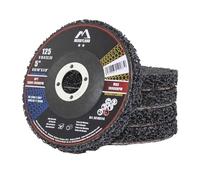 Merryland Disco de Limpieza 125 Pintura Óxido para Amoladora Angular, 125mm Negro Disco de Decapado Disco CSD 5 Piezas, Disco Abrasivo para Decapar Metal Acero INOX Hierro, Craft-Line SC108114-05