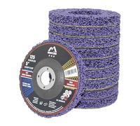 Merryland Disco de Limpieza 125 Pintura Óxido para Amoladora Angular, 125mm Púrpura Disco de Decapado Disco CSD 10 Piezas, Disco Abrasivo para Decapar Metal Acero INOX Hierro, Bravo-Line SB208114-10