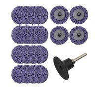 Merryland Disco de Limpieza 50mm Pintura Óxido Amoladoras Neumáticas, 50 mm Púrpura Disco de Decapado CSD 20 Piezas Con Vástago de 6,35mm, Abrasivo para Decapar Metal Acero Hierro, DGTA022C1