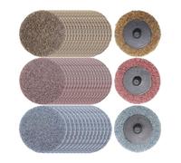 Merryland Discos De Cambio Rápido 50mm Amoladoras Neumáticas, 50 mm Mezclado Discos De Lijado De Cambio Rápido 50 Piezas, Discos De Vellón Pintura Óxido Metal Acero Hierro, DGTAA50C4