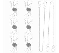 MerryNine Cadenas para prismas colgantes, paquete de 20 cadenas de suspensión de bolas prismáticas de cristal de 18.1 pulgadas con gancho para decoración de prisma de cristal, decoración de cristal