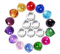MerryNine Paquete de 20 bolas de prisma de cristal atrapasueños, 20 mm, para ventana interior, fabricante de arco iris, prismas de cristales colgantes para ventanas, Feng Shui, regalo (colores