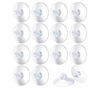 MERRYXMAS 20 ventosas para cadenas de luces, ganchos con ventosa, soporte de ventosa para ventanas y discos, ganchos y clips para soporte