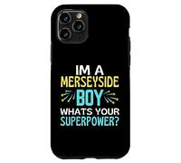 Merseyside Boy ¿Cuál es tu Superpower Liverpool Everton Fun Carcasa para iPhone 11 Pro
