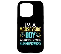 Merseyside Boy ¿Cuál es tu Superpower Liverpool Everton Fun Carcasa para iPhone 15 Pro