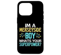 Merseyside Boy ¿Cuál es tu Superpower Liverpool Everton Fun Carcasa para iPhone 16 Pro