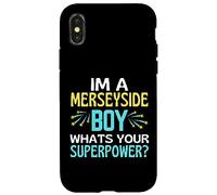 Merseyside Boy ¿Cuál es tu Superpower Liverpool Everton Fun Carcasa para iPhone X/XS