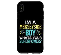Merseyside Boy ¿Cuál es tu Superpower Liverpool Everton Fun Carcasa para iPhone XS MAX