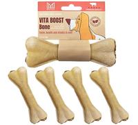 MERSJO 5 huesos masticables funcionales VITA Boost Bone, golosinas para perros con juanetes y vitaminas, 13,5 cm, 5 x 70 g, sano masticable para perros para apoyar el sistema inmunológico y la