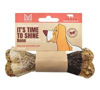 MERSJO Hueso de Perro Natural con salmón, 13,5 cm, 70 g, para Piel Brillante y Saludable