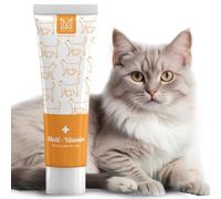 Mersjo Pasta multivitamínica para gatos de 100 g - Suplemento nutricional para gatos contra bolas de pelo, con ácidos grasos omega, vitaminas A/C/E, para cuidado y digestión