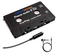 Mersoco Adaptador de Casete para Coche con Cable AUX de 3,5MM | Dirección de Cable Ajustable | Casete de Audio Universal para Estéreo de Coche, Smartphone y Reproductor MP3