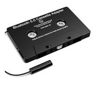 Mersoco Cassette Adaptador Bluetooth 5.0,Adaptador de Cassette para Coche Manos Libres Incorporada para Llamada Negro