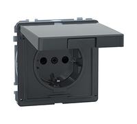 Merten 1563287 - Interruptor | Con protección táctil, pinzas, Aquadesign, antracita
