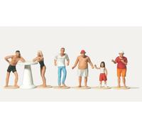 Merten 2524 Beachgoers En Soporte Pre Pintada H0/00 1: 87Scale (6) Figura Juego