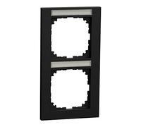 Merten - Marco M-Pure, 2 compartimentos con soporte para etiquetas, montaje vertical, negro mate, IK03, IP20, vertical, MEG4022-3603