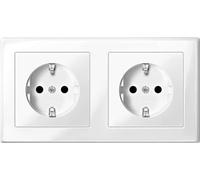 Merten MEG2328-1419 - Interruptor | Con protección táctil, terminales de enchufe, M-Smart, blanco polar brillante