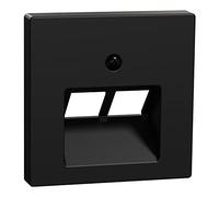 Merten MEG4522-0403 - Placa central para inserción de UAE, de material reciclado, 2 compartimentos, color negro mate, sistema M