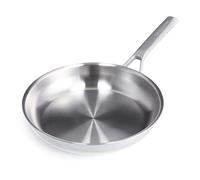 Merten & Storck Tri-Ply Sartén de inducción de tres capas de acero inoxidable de 26 cm, multicapa, apta para horno y lavavajillas, plata