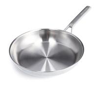 Merten & Storck Tri-Ply Sartén de inducción de tres capas de acero inoxidable de 30 cm, multicapa, apta para horno y lavavajillas, plata