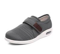 Mertmliy Zapatos Anchos Diabéticos Hombres Pantuflas Ortopédicas Zapato Vendaje Antideslizante Zapato Hallux Valgus Zapatos Ajustables para Personas Mayores Fascitis Plantar Pies Hinchados