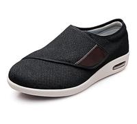 Mertmliy Zapatos Diabéticos Hombres Ortopédicos Extra Anchos Zapatos Hallux Valgus Zapato Vendaje Antideslizante Zapato Ajustables Personas Mayores Rehabilitación Pies Artríticos