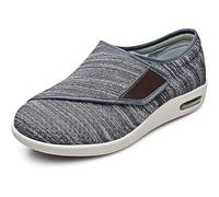 Mertmliy Zapatos Diabéticos Hombres Ortopédicos Extra Anchos Zapatos Hallux Valgus Zapato Vendaje Antideslizante Zapato Ajustables Personas Mayores Rehabilitación Pies Artríticos