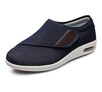 Mertmliy Zapatos Diabéticos Hombres Ortopédicos Extra Anchos Zapatos Hallux Valgus Zapato Vendaje Antideslizante Zapato Ajustables Personas Mayores Rehabilitación Pies Artríticos